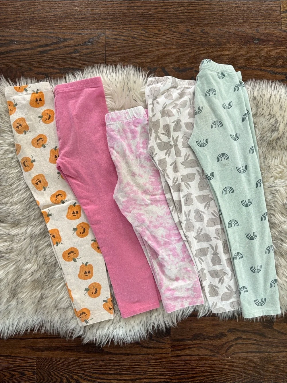 5T Toddler Girl 5 Leggings Bundle